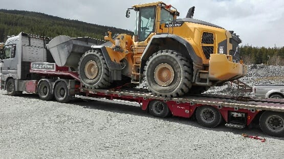 Hjullaster på semitrailer